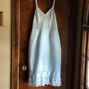 VINTAGE SLIP DRESS * BLUE* Adjustable straps* Size S